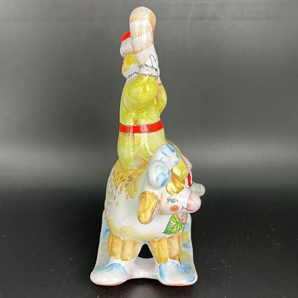 Vintage Russian Yaroslavl Majolica Skomorokh Jester Figurine Hand Painted Rare - Picture 7 of 9